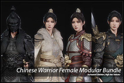 Chinese Warrior. Female Modular Bundle