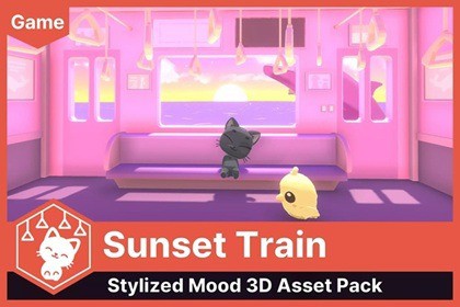 Sunset Train (UModeler X)