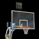 Basketball Court Set with Backboard, Hoop, Parquet, Balls, Digital Timer, Screen