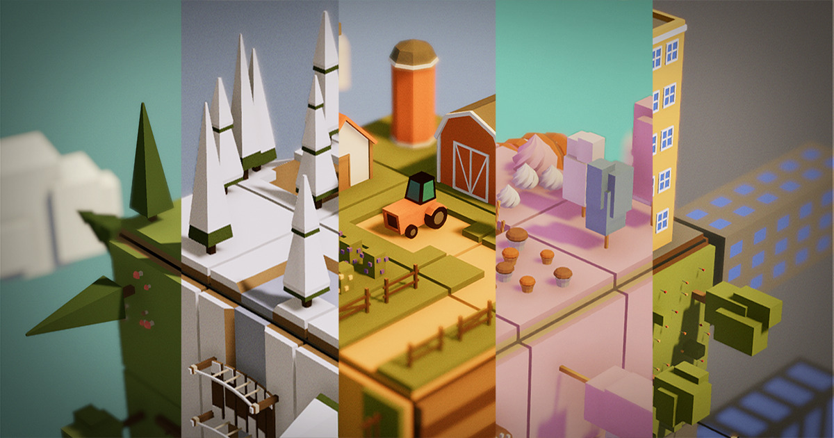 Low poly Multi environments mega package URP | 3D Environments | Unity ...
