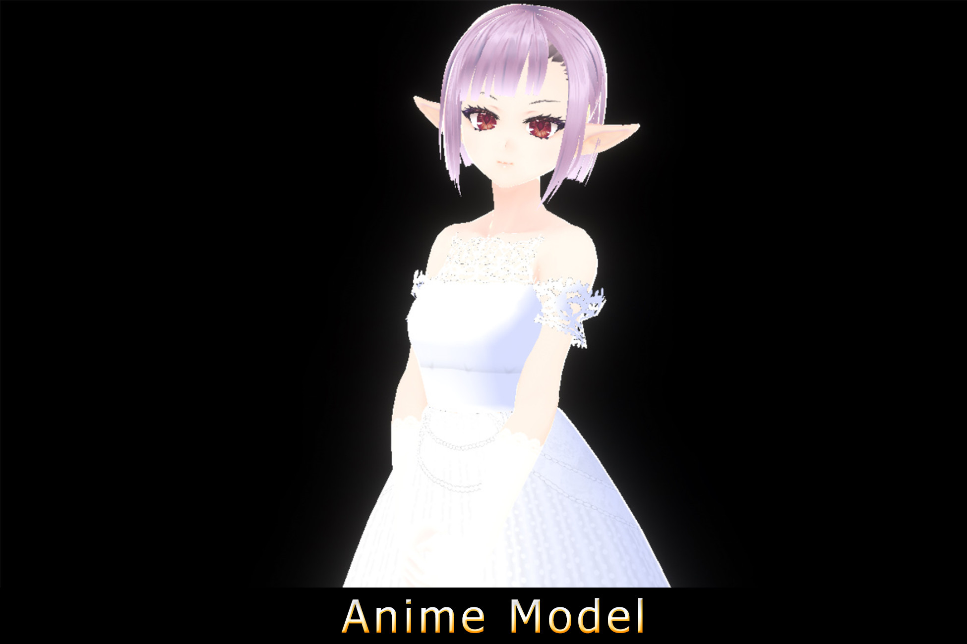 Anime Character : Emily (Wedding Dress / Contain VRM) | 3D キャラクター