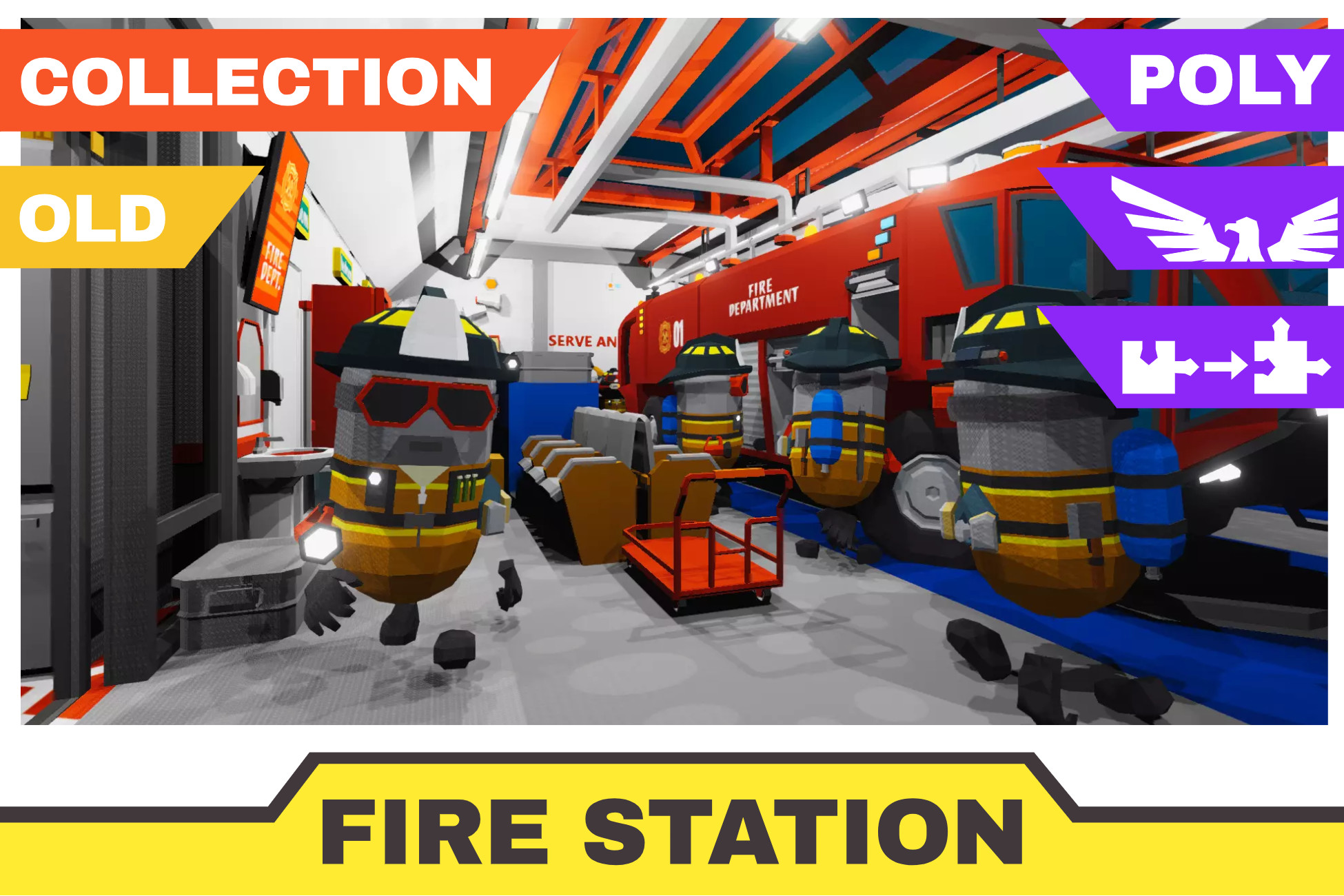POLY fire station | 3D Environments | Unity Asset Store