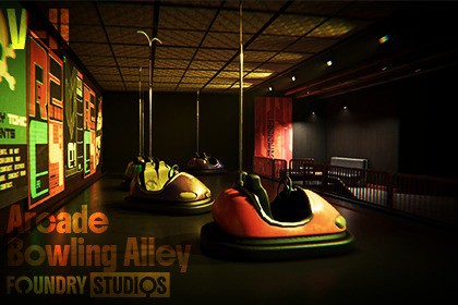 Arcade Bumper Car Arena [Expansion Pack] Modular 3d Environment Pack
