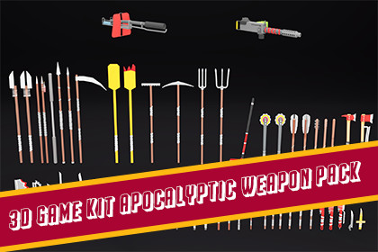 3D Game Kit-Post Apocalyptic Melee Weapon Pack