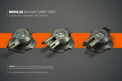 Modular Railgun Turret Pack
