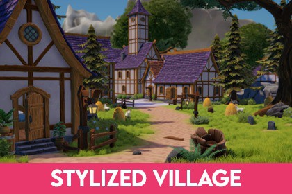 Stylized Medieval Village