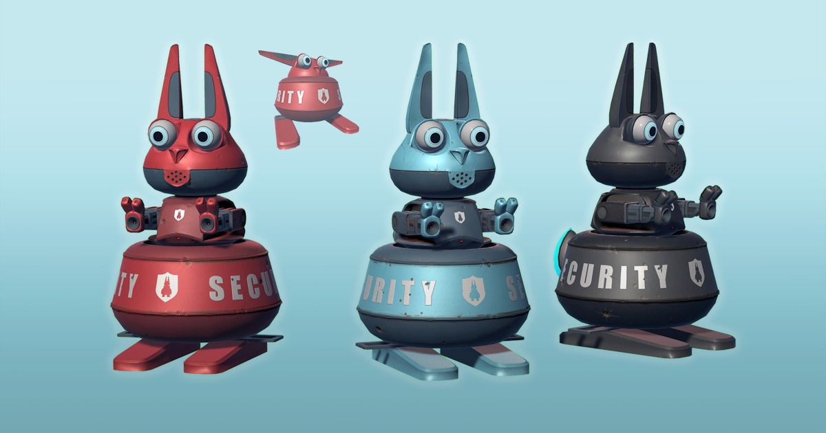 Security Bot 3D Robots Unity Asset Store