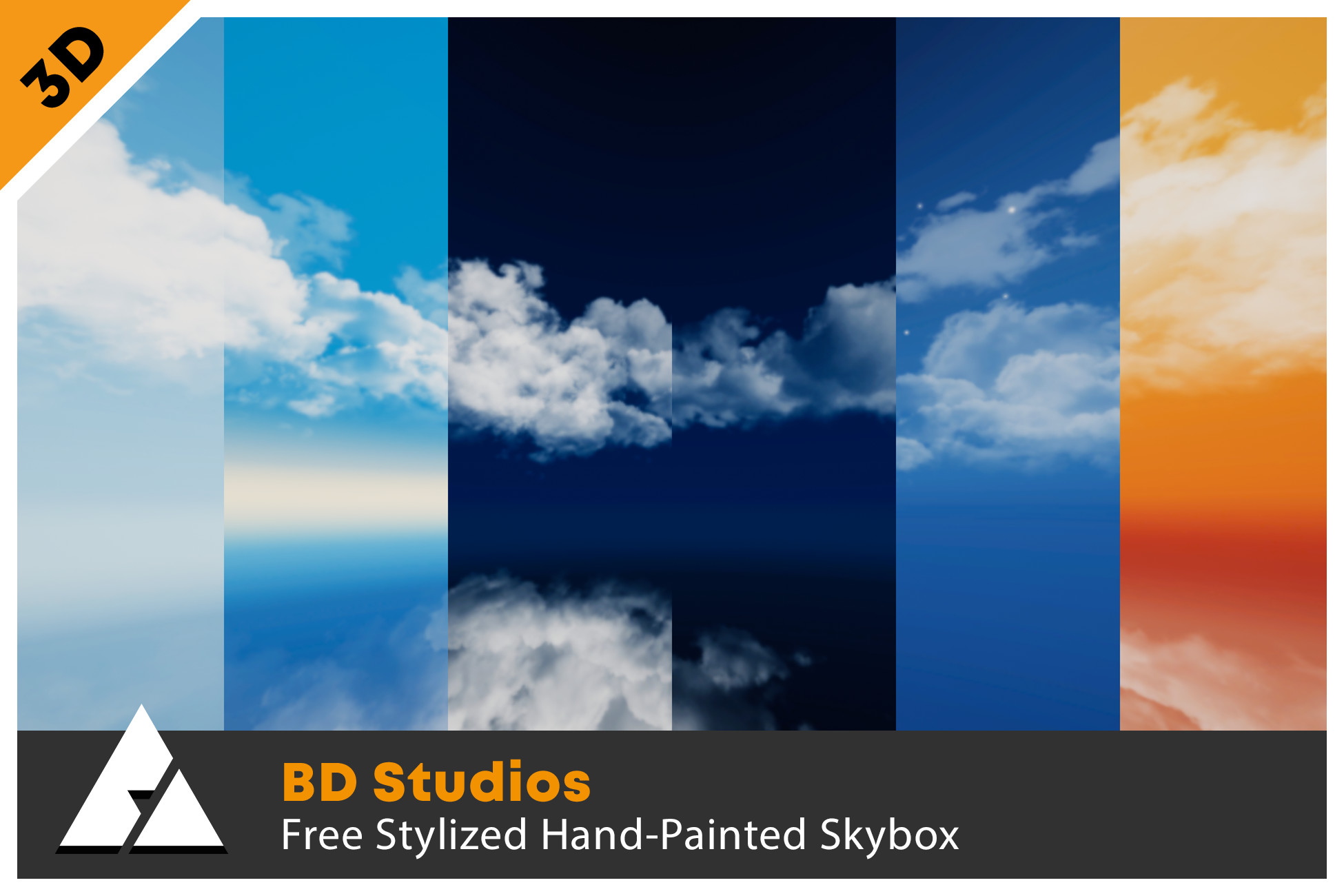 Free Stylized Hand-Painted Skybox | 2D 空 | Unity Asset Store
