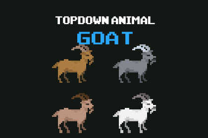 Goat - Top Down Pixel Art Animal