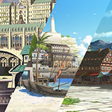 Pack of 5 Western Cities Parallax Backgrounds