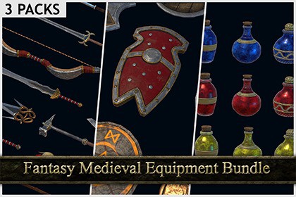 Fantasy Medieval Equipment Bundle (3 Packs)