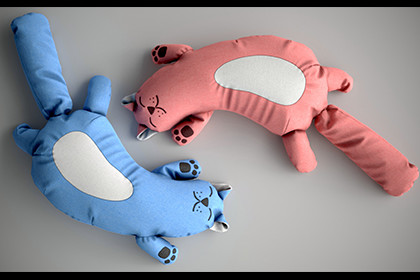 Cute Plush Sleeping Cat