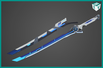 Sci Fi Sword 10 Blue URP HDRP Textures