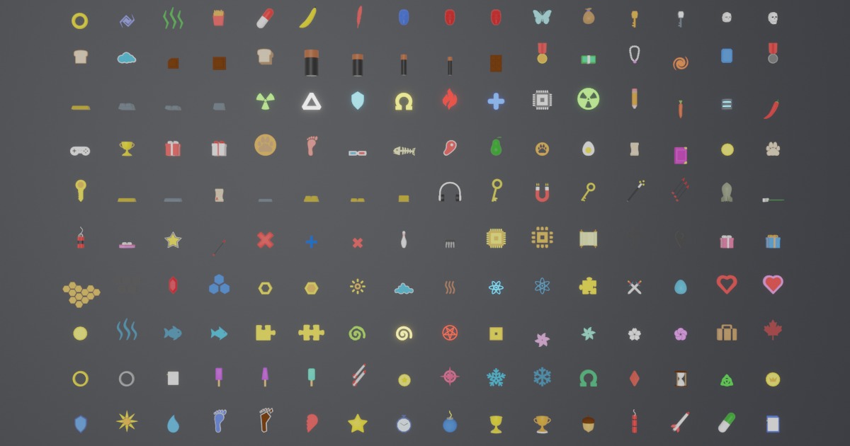 Unity Items LowPoly Collectible Items and Icons | 3D Props | Unity Asset Store