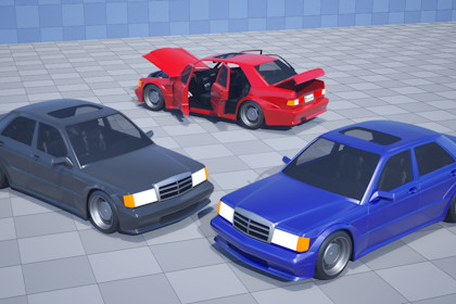 Stylized Drivable Vehicles - Sedan Car "Velmark"
