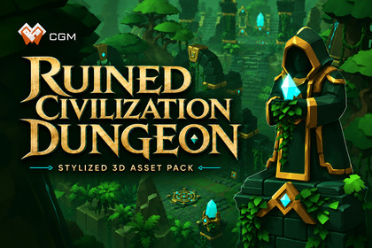Ruined Civilization Dungeon – Stylized 3D Asset Pack