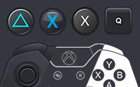 Controller Overlays & Button Kits (3 styles) x9 controllers +keyboard/mouse