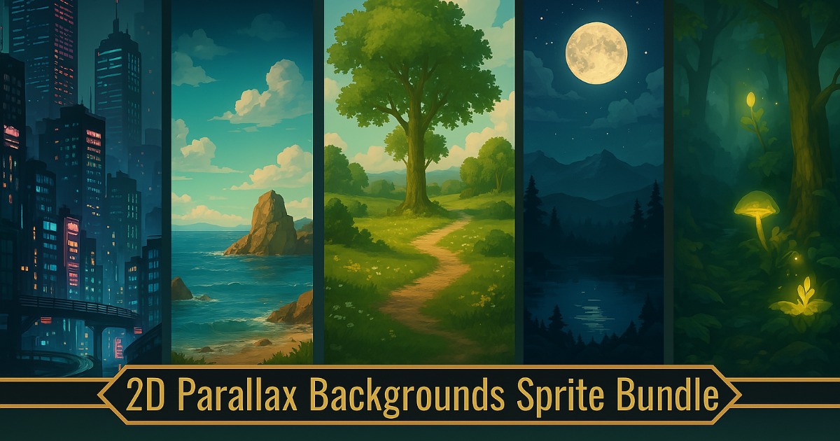 Background For Unity 2D Parallax Backgrounds Sprite Bundle | 2D Environments | Unity Asset Store