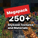 250+ Stylized Textures, Materials Megapack - Nature, Recourse, Fantasy vol. 2