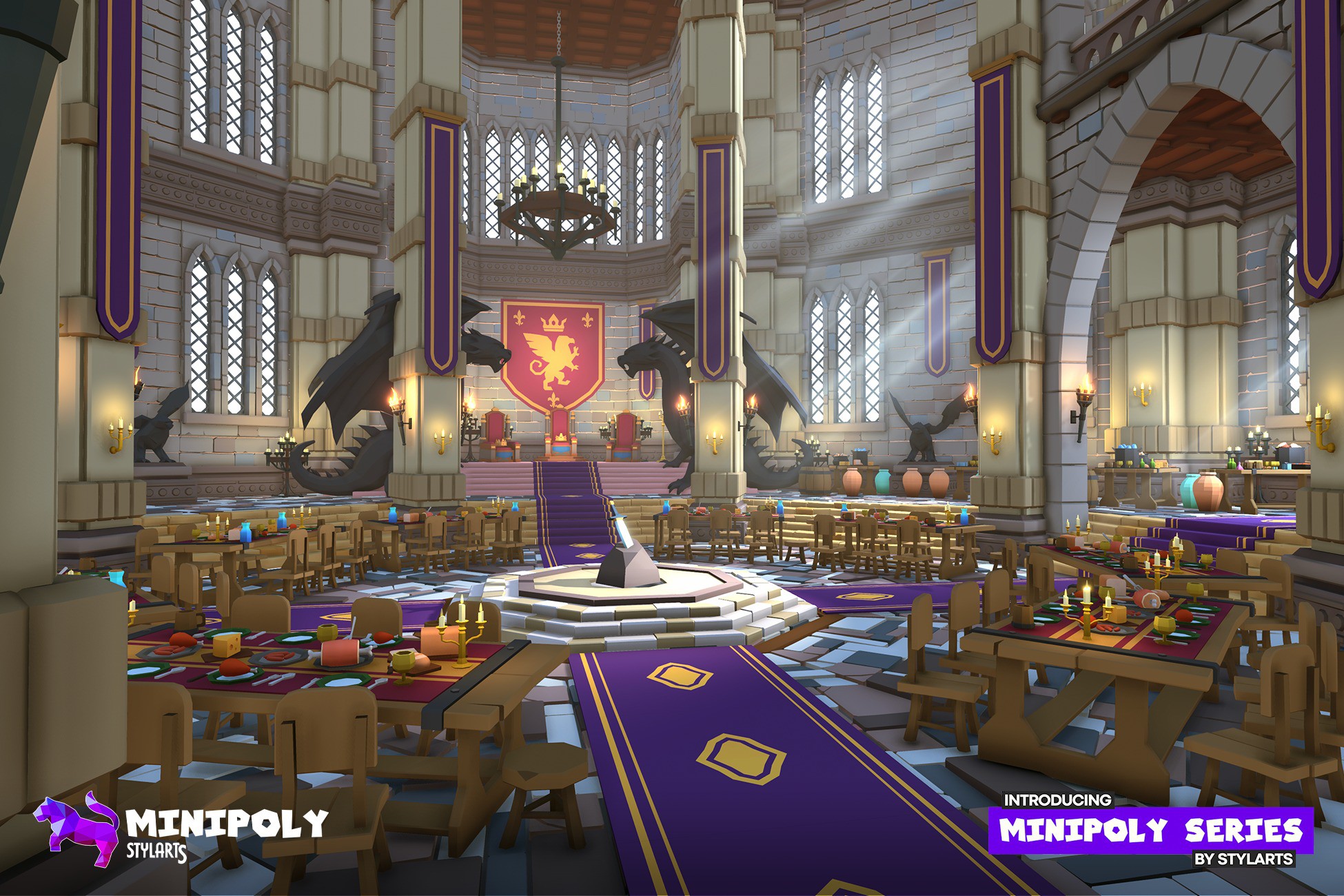 Minipoly Series - Fantasy Kingdom Interior ( Stylized Lowpoly Environment ), image 1