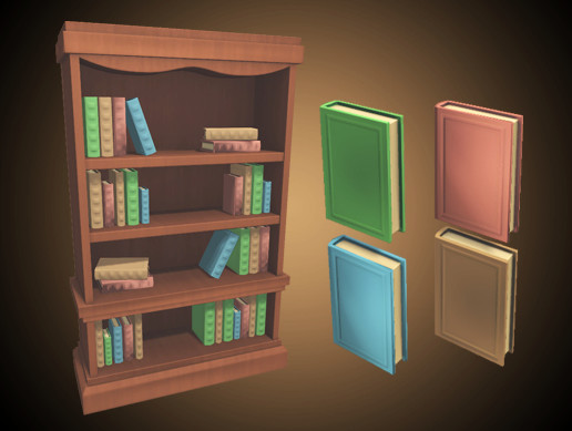 Book Model Unity Bookshelf Vol. 1 | 3D Props | Unity Asset Store