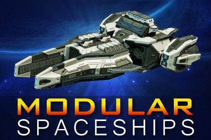 Sci-Fi Modular Capital Spaceship Galactic Leopard