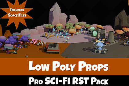 Low Poly Pro Sci-Fi RTS pack