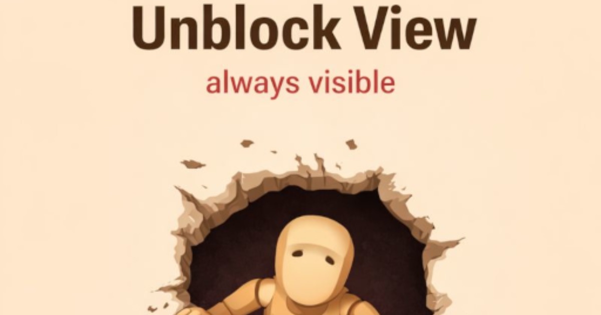 Unblock View, always visible | Camera | Unity Asset Store