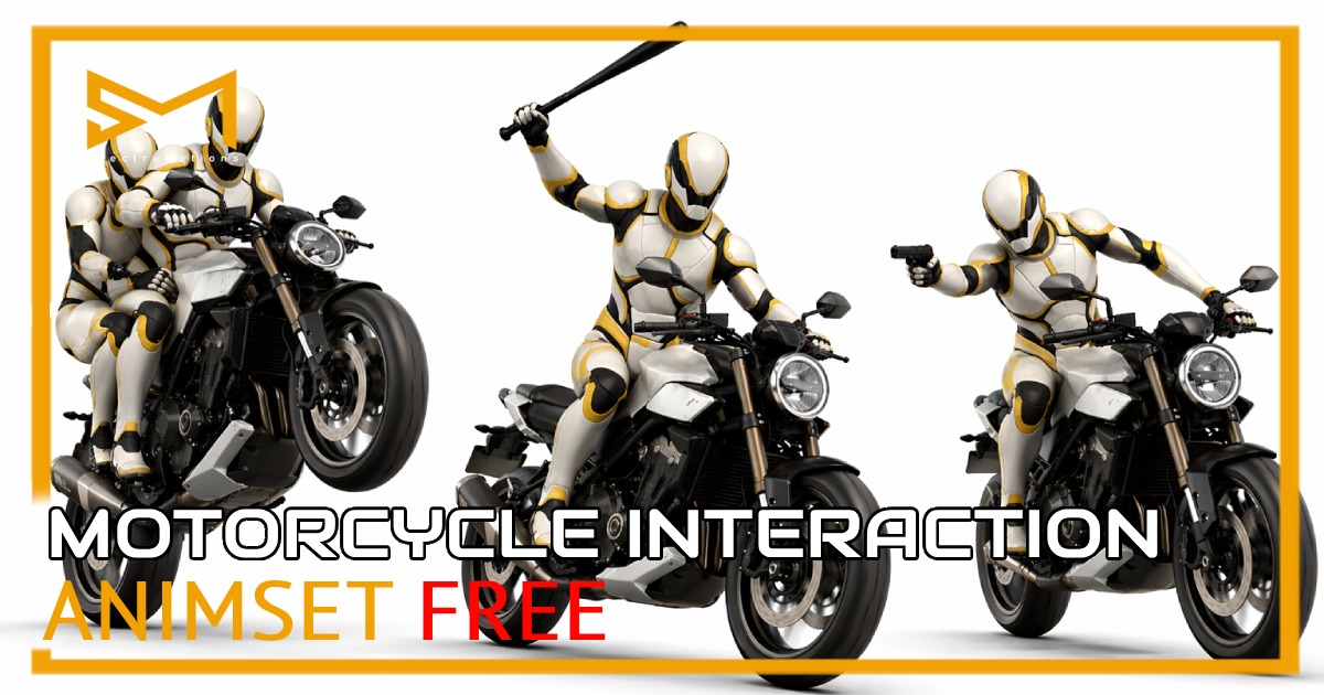 Motorcycle Interaction Animset FREE | 3D Animations | Unity Asset Store