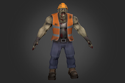 Zombie worker character