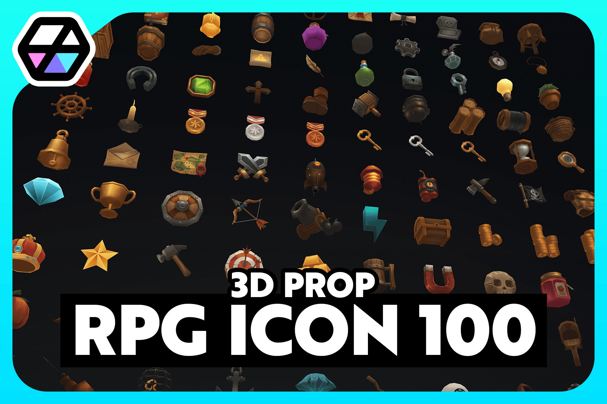 3D Prop - RPG Icons 100 | 3D 道具 | Unity Asset Store