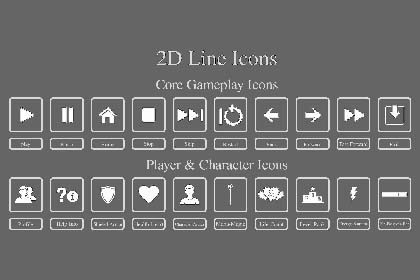 Icons Pack - 2D Line Style