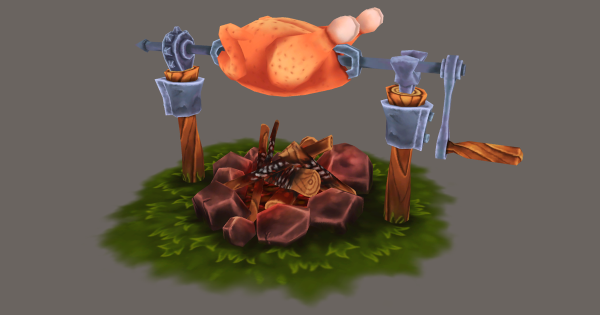 Spit roast | 3D Food | Unity Asset Store