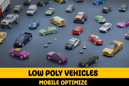 Mobile Optimize-Low Poly Vehicles