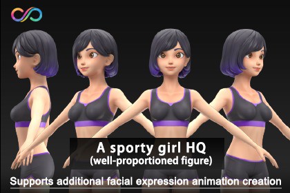 A sporty girl HQ (well-proportioned figure)