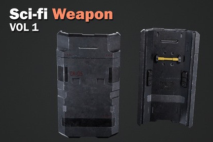 Sci-fi Weapon - Game Ready Shield