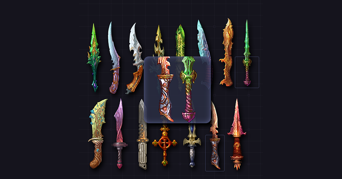 Daggers (Blades Collection) | 2D Textures & Materials | Unity Asset Store