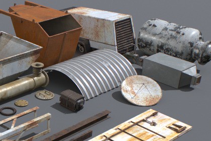 Abandoned Industrial Props Pack 3