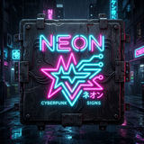 Cyberpunk Neon Signs & Boards - 200 Sci-Fi Props