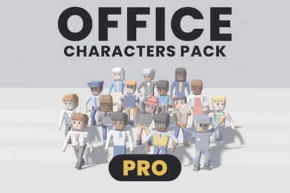 Office Characters Pack Pro - Low-Poly Rigged Office Cast