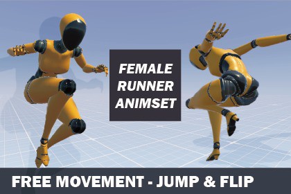 Female Runner Animset - Jumps