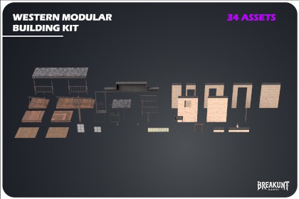 Western Modular Building Kit - 34 assets