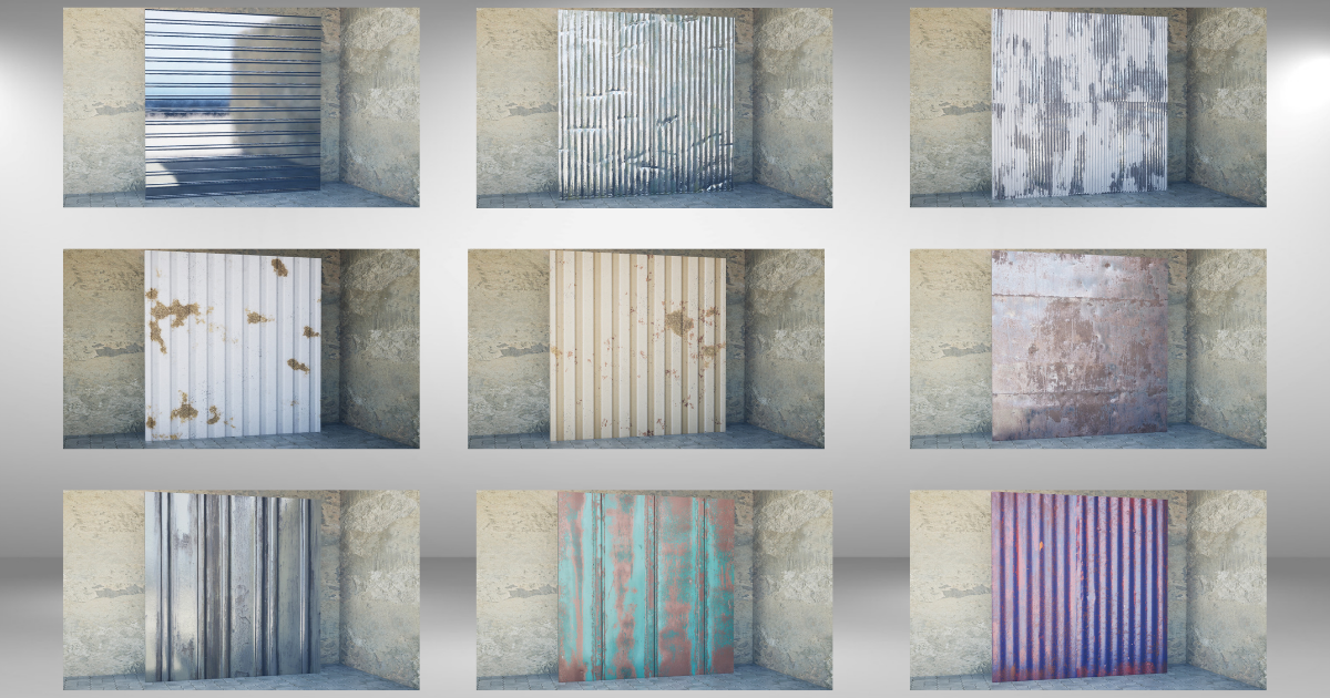 Unity Panel Textures Metal Panel Sheet Material | 2D Metals | Unity Asset Store