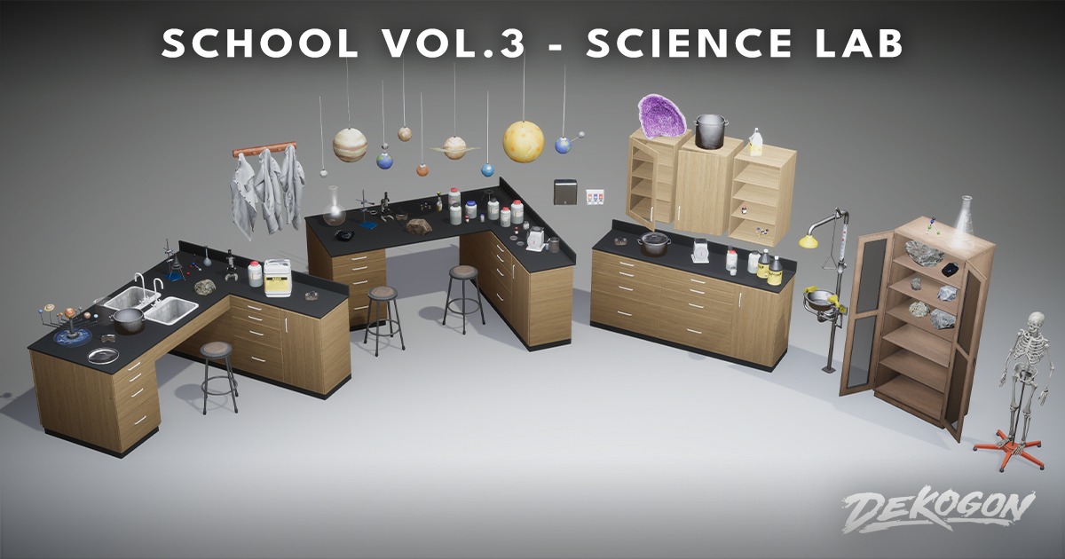 School VOL.3 - Science Lab | 3D 電化製品 | Unity Asset Store