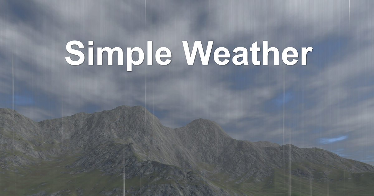 Simple Shaders Unity SimpleWeather | VFX Shaders | Unity Asset Store