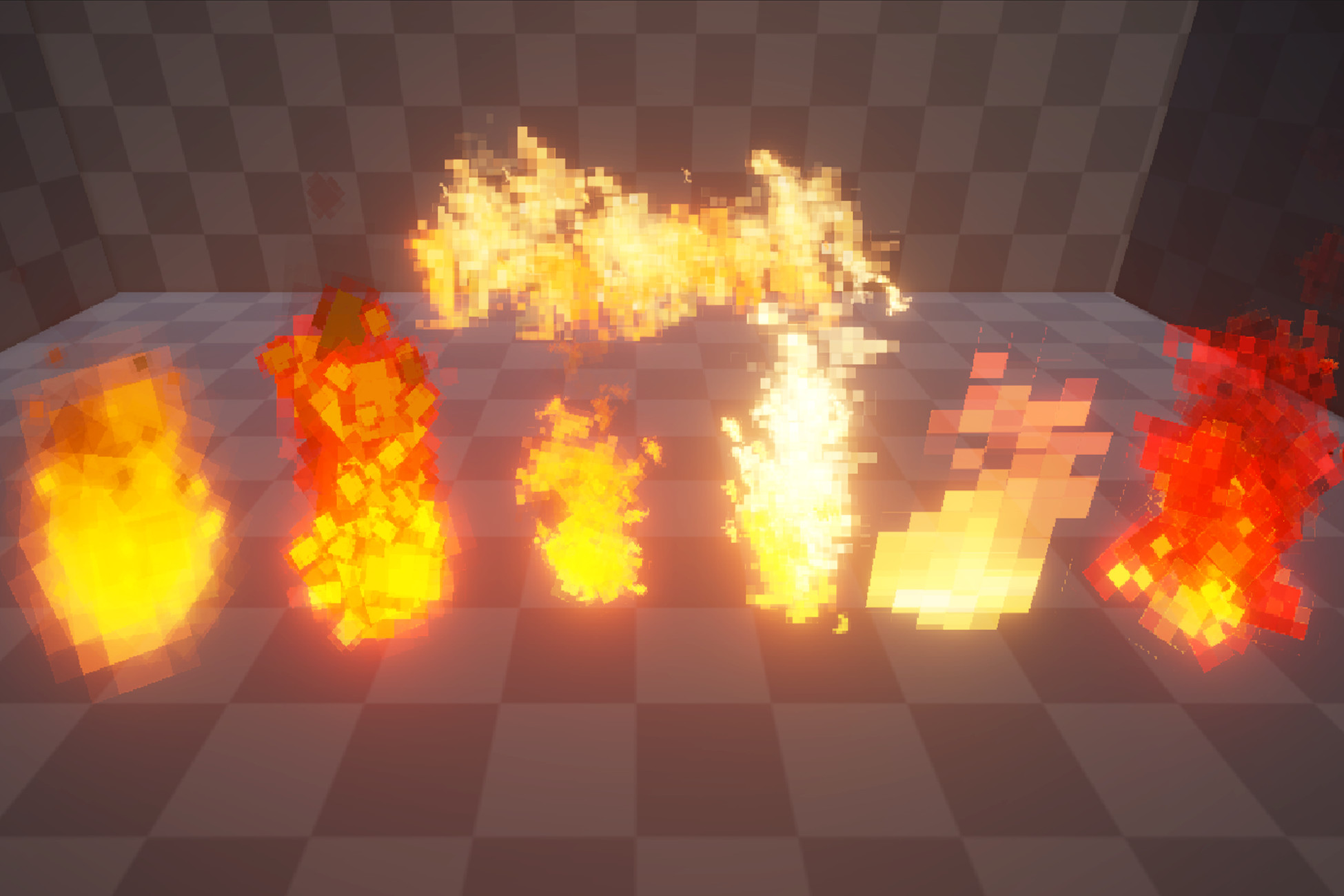 Pixel Fire, Explosions and FlamreThrower VFX Effects URP | VFX | Unity ...