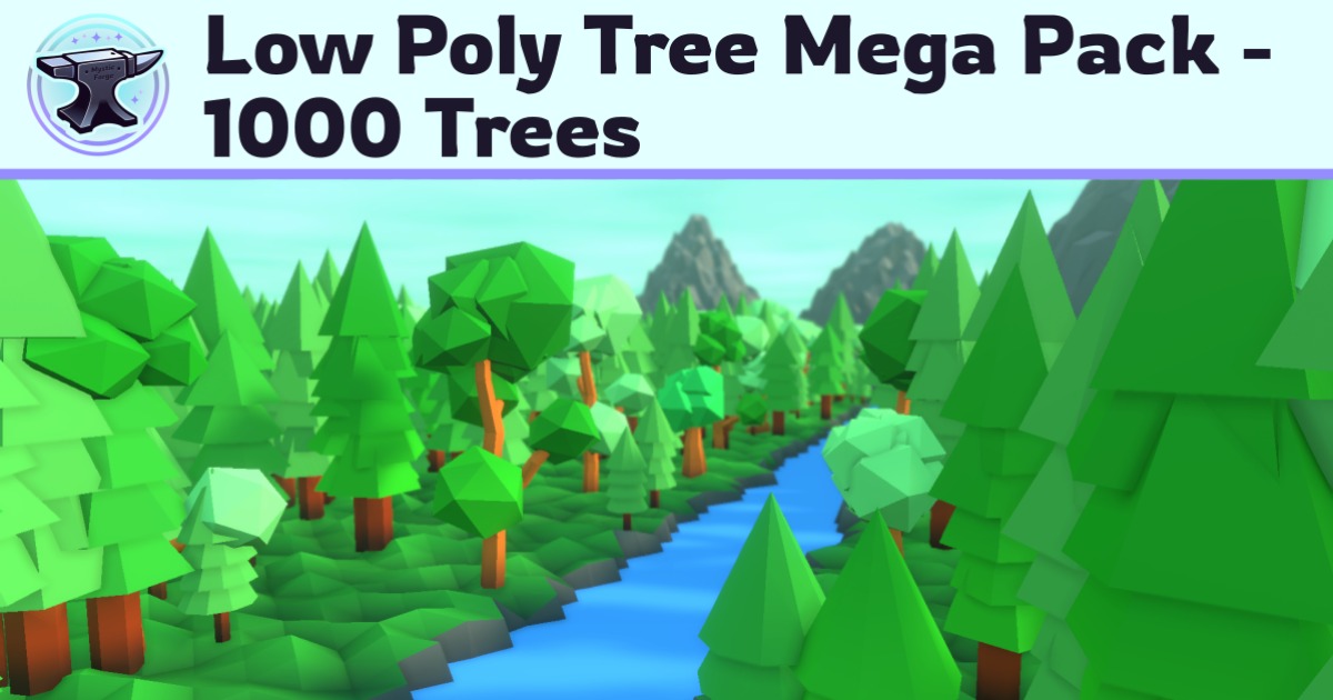 Low Poly Tree Mega Pack - 1000 Trees | 3D Trees | Unity Asset Store