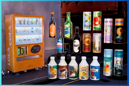 Vending Machine with Bottles and Cans
