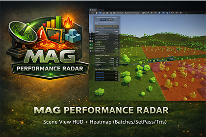 MAG Performance Radar – Scene View HUD + Heatmap (Batches/SetPass/Tris)
