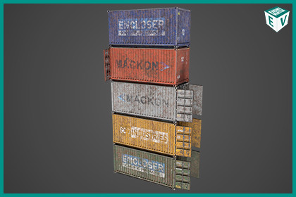 5 Cargo Dusty Container 20ft Single Mat